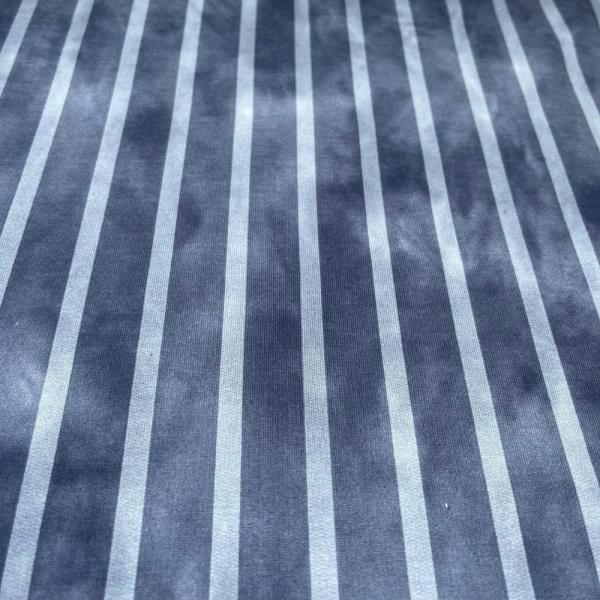 French Terry Sommersweat Streifen blau